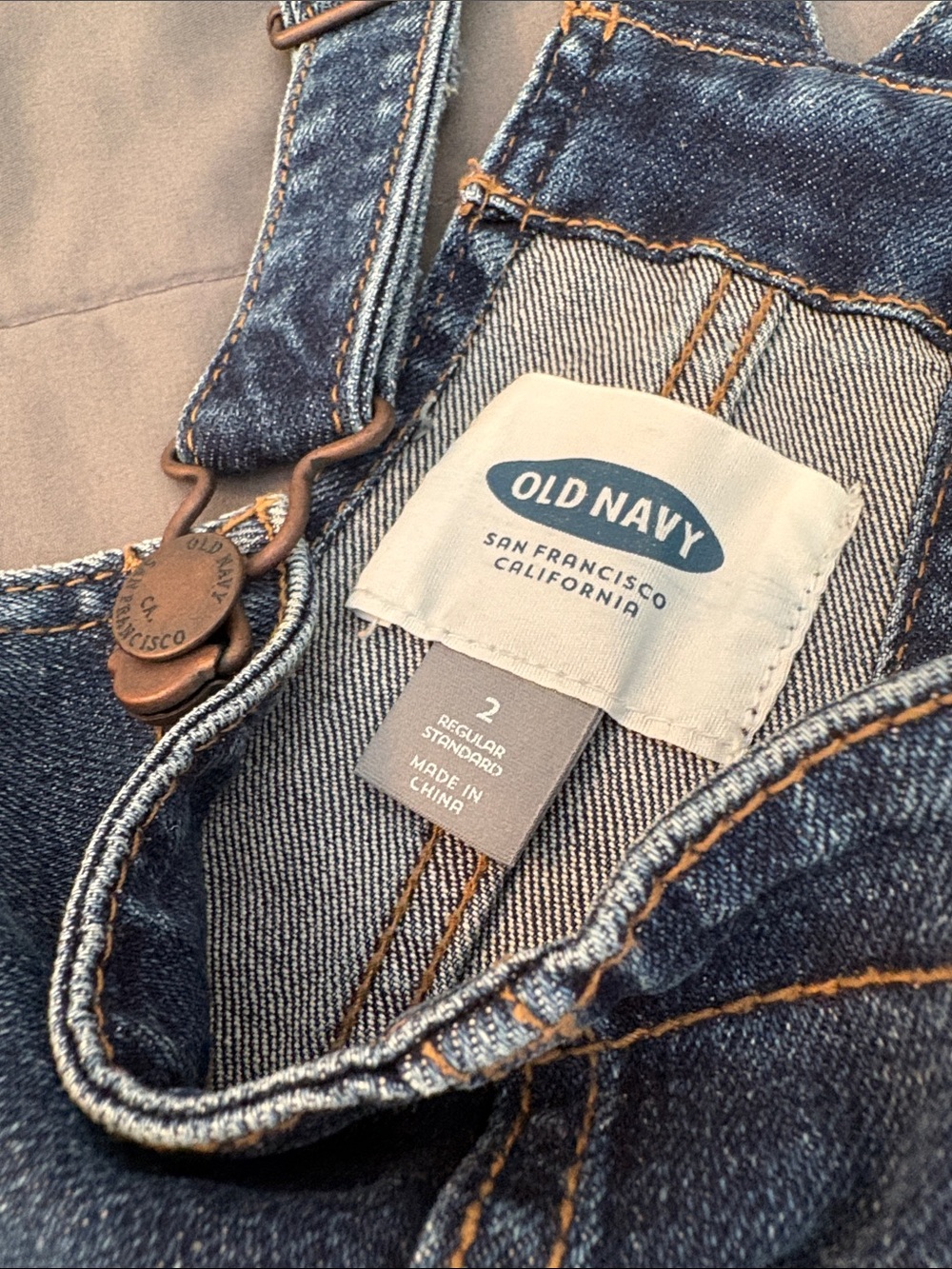 New Denim Flare Overalls Medium Wash Old Navy 2 Jumpsuit Dungarees Boho Retro XS - Picture 6 of 11
